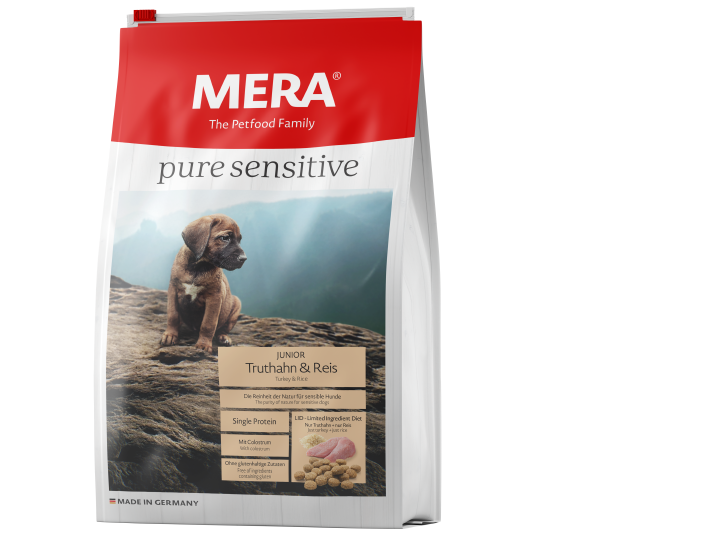 MERA Hunde-Trockenfutter Pure Sensitive Junior Truthahn+Reis